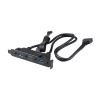 Akasa PCI bracket na 3x USB 3.1, 2x USB Type-A, 1x USB Type-C (AK-CBUB52-50BK)