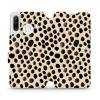 Flipové pouzdro Mobiwear - Huawei P30 Lite - VA50S Černé puntíky (Knížkové flip pouzdro, obal, kryt na mobil Huawei P30 Lite - VA50S Černé puntíky, materiál Umělá kůže + TPU - ochrana 360°, stojánek,