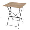 Stůl zahradní BISTRO, skládací, dřevo/kov, zelená/přírodní, pr.60x71,5cm|Esschert Design
