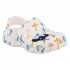 Coqui Dětské boty do vody 8701-282-3200 White airplane+amulet Little Frog Vel. 23/24