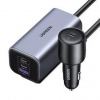 Adaptér do auta UGREEN 150 W USB-C s rozšírením o Hub USB-A/2xUSB-C (35571) čierny/strieborný