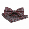 Motýlik a ozdobná vreckovka ORSI, paisley bordový
