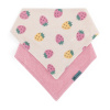 PETITE&MARS Podbradník bandana Luke 2 ks Beige Strawberies&Dusty Rose 3m+