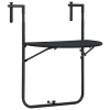 zahrada-XL Visiaci balkónový stolík čierny 60x64x83,5 cm plastový s ratanovým vzhľadom 47894