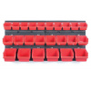 Závesná stena, držiak s 24 boxmi, 800x165x400 mm, plast - ORDERLINE