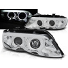 BMW X5 E53 03-06 - predné chrom svetlá ANGEL EYES pre xenon