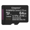 64 GB . microSDXC karta Kingston Canvas Select Plus U1, V10, A1 (r/w 100MB/s)
