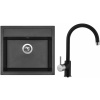 Set Sinks G9174 (dřez Solo 560 Metalblack 74 + baterie Vitalia Metalblack 74)