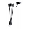 Frecles USB nabíjací kábel na kľúčenke, čierna