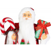 Dekorácia MagicHome Vianoce, Santa, s darčekom, červený, 45 cm