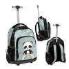 Školský batoh na kolieskach Paso Panda (Viackomorový školský batoh Paso na kolieskach Panda)