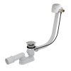 Alca Sifón vaňový automat s napúšťaním prepadom pre hrubostenné vane, dĺžka 57 cm, plast, chróm-lesk