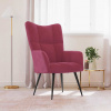 vidaXL Relaxačné kreslo vínovo-červené zamat - Červená - 22983-164496