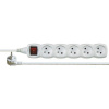 Emos predlžovací kábel 10 m / 5 zásuviek / s vypínačom / biely / PVC / 1 mm2 P1510