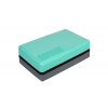 Merco Yoga Block Duo kocka na jógu zelená-antracitová 10 cm