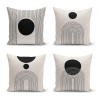 Čierno-béžové obliečky na vankúše v súprave 4 ks 43x43 cm - Minimalist Cushion Covers