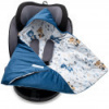 Zateplená zavinovačka do autosedačky New Baby blue Modrá