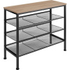 tectake 404284 botník wolverhampton 75,5x30,5x69,5cm - industrial svetlé drevo, dub sonoma