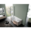 Santech Iris Comby 2 Rohová vaňová zástena 84x150x70 Ľavá, rám chróm, sklo číre VZACO84-70L
