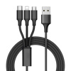 Paradox Nabíjačka na telefón 3v1 USB-A PRACTICO / Čierna