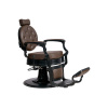 HOLIČSKÉ KRESLO BUZZ BLACK TMAVĚ HNĚDÁ BARBER RZBH011