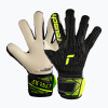 Reusch Attrakt Freegel Gold Finger Support Junior brankárske rukavice čierna/bezpečne žltá (5)