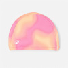 DECATHLON Látková plavecká čiapka Lines ružová M (56-59 cm)