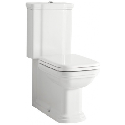 Kerasan WALDORF WC-kombi, spodný/zadný odpad, biela-chrom SPH WCSET04-WALDORF