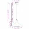 VidaXL Závesná lampa výškovo nastaviteľná E27 lesk oranžová Ø 31cm kov - Oranžová - 251331-266930
