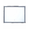 Beliani nástenný zrkadlový obdĺžnik 900 x 700 mm (LED závesné zrkadlo 90x70 strieborné)