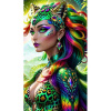 Diamantový obraz Leopardia žena