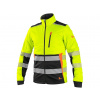 CXS BENSON / Pánska výstražná bunda softshell - žltá/čierna XL