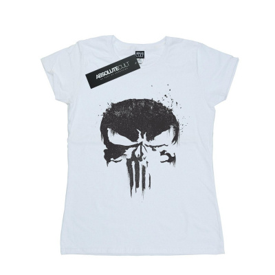 Marvel - Tričko "The Punisher TV Skull Logo" pre ženy BI37847 (M) (Biela)