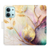 Flip pouzdro iSaprio - Xiaomi Redmi 15C - Gold Leaves 02 s kapsičkami na karty (Flipové knížkové pouzdro, obal, kryt iSaprio s přihrádkami na karty a motivem)