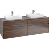 VILLEROY & BOCH Collaro závesná skrinka pod dve umývadlá na dosku, 4 zásuvky, 1600 x 500 x 548 mm, Arizona Oak, C02100VH