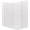 CERANO - Sprchová zástena Walk-in Crystal TL/P - 8 mm - bezvzperový systém - biela matná, transparentné sklo - 100x50 cm