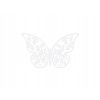 Papierové dekorácie Biele Motýle, 6,5 x 4 cm, 10 ks