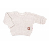 Baby Nellys Rastúci oversize pletený svetrík pre bábätko svetlý béžový