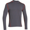 Pánske tričko Under Armour EVO ColdGear Fitted Mock dlhý rukáv Šedé S