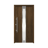 Hliníkovo-oceľové vchodové dvere pasívne Anthene 100 x 210 cm L orech