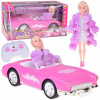 Retro autíčko Cadillac na diaľkové ovládanie + Elegantná bábika v kožuchu RC0745