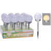 Kinekus Lampa solárna 10cm guľa, mliečna 27263