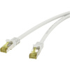 Renkforce RF-4149867 RJ45 sieťové káble, prepojovacie káble CAT 6a (surový kábel CAT 7) S/FTP 3.00 m sivá s ochranou, samozhášavý 1 ks; RF-4149867