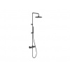 Ravak Espirit - Sprchový set s termostatom, priemer 25 cm, matná čierna X070496