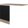 Sada krytu na plne vstavanú umývačku Flex Well Capri vr. soklové lišty a pracovné dosky ŠxHxV 110 x 60 x 85 cm čelo matne čierna