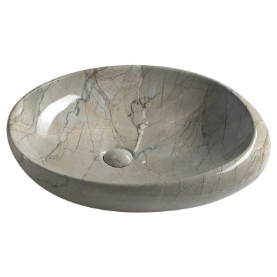SAPHO DALMA keramické umývadlo 68x44x16,5 cm, grigio MM313