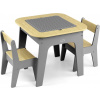 Milly Mally Detský Stôl A Stoličky Olaf Blocks Dark Grey