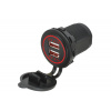 Adaptér z 12V na 2x USB 5V / 4.2 A červený