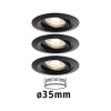 Paulmann Nova Mini zapustené 3 kusy sklopné čierna - 93083