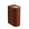 LUCIDE BOOGY Wall Light 2xGU10 IP44 H15cm Rusty 27863/02/97